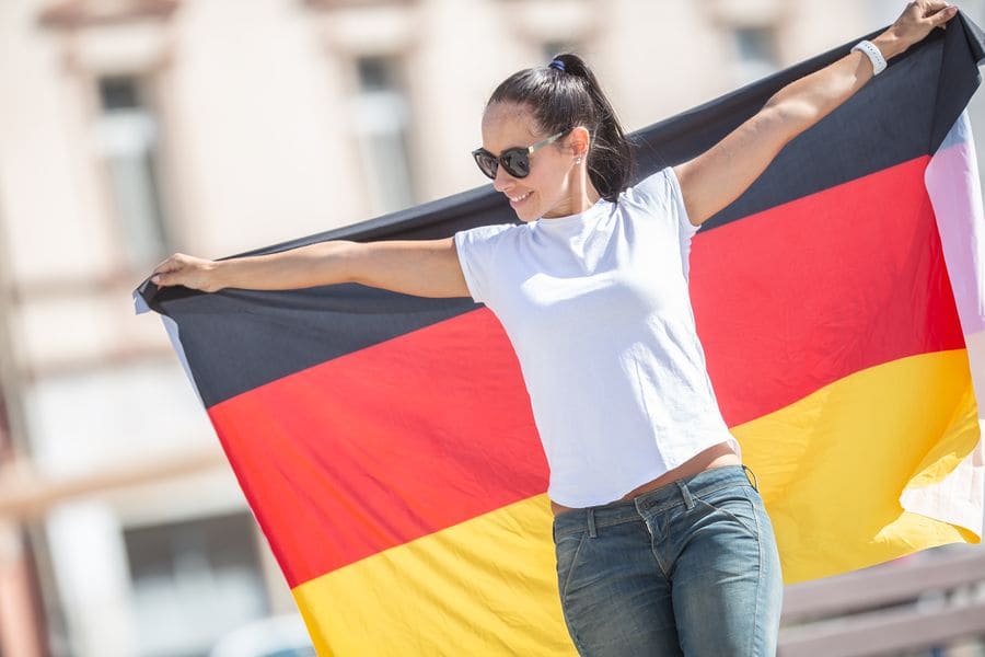 Windfahne Deutschland-Fan – Ca. 100 Cm, In Schwarz-rot-gelb, Wetterfest & Dekorativ